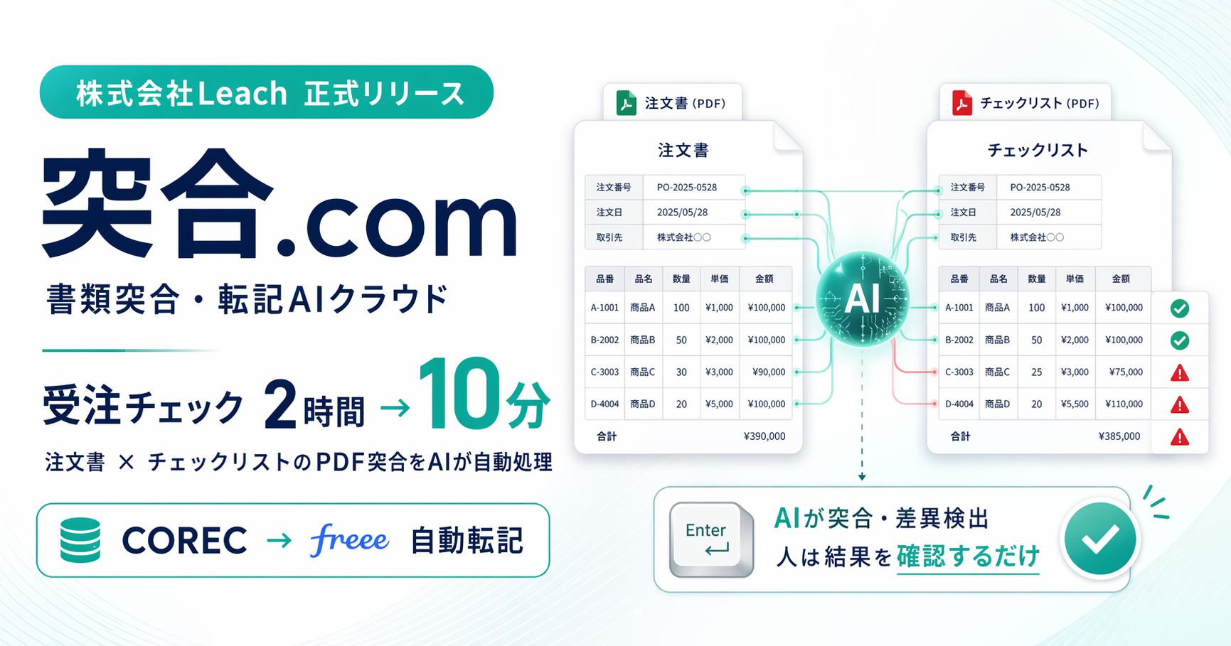 「突合.com」を正式リリースしました